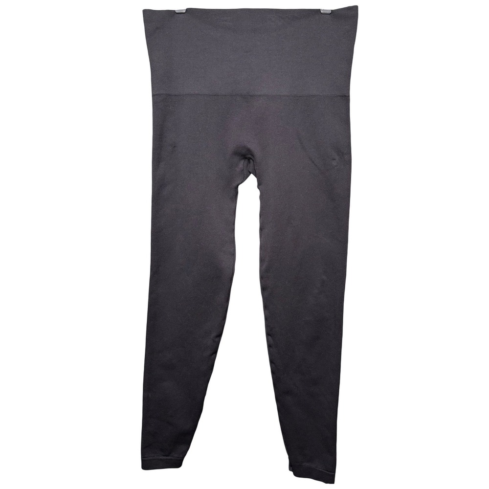 SPANX Womens Black Look at Me Now‎ Seamless Leggings L High Rise Slim Shapewear